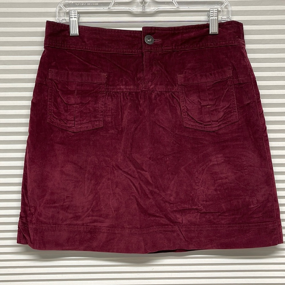 6 // Athleta Burgundy Micro Corduroy Mini Skirt